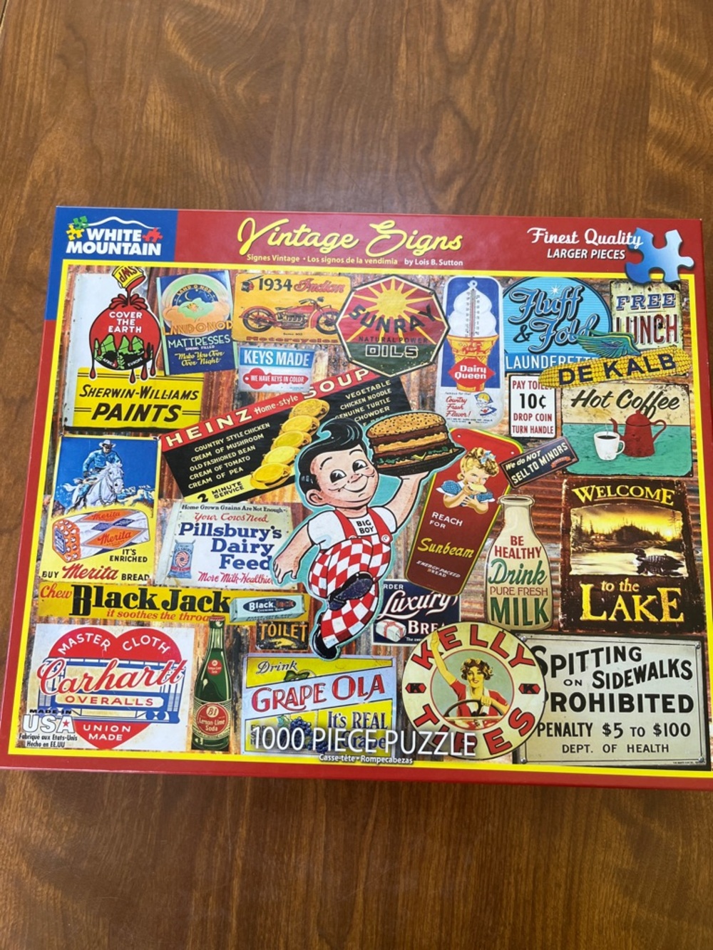 White Mountain Vintage Signs 1000-Piece Puzzle